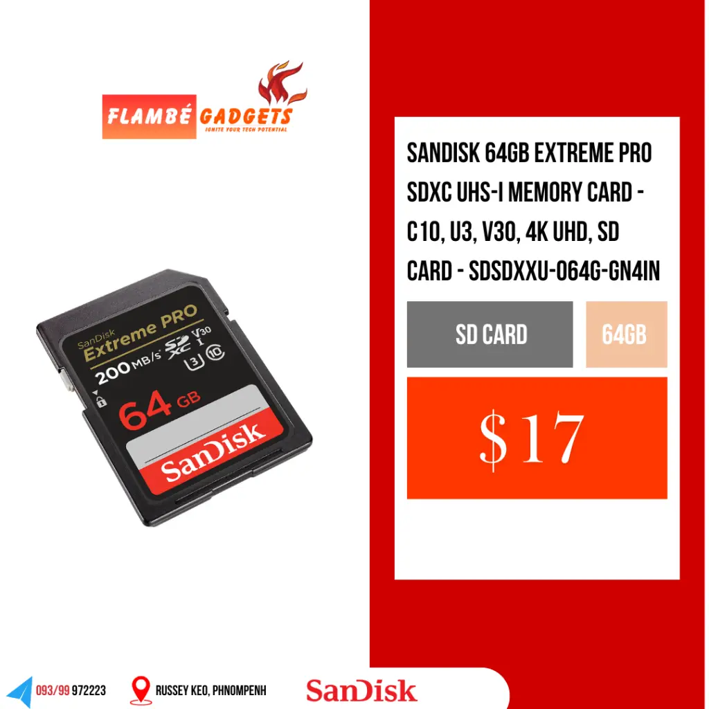 SanDisk Extreme PRO SDXC UHS-I 64GB