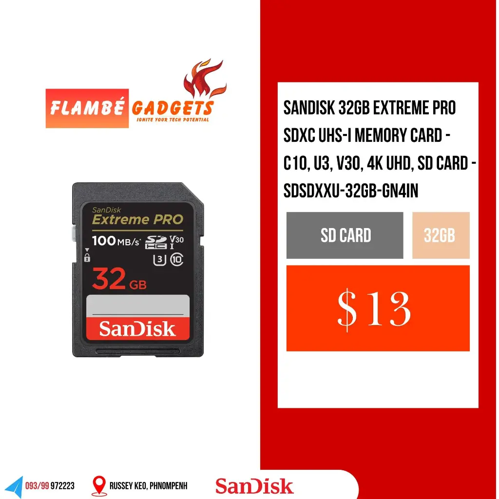 SanDisk Extreme PRO SDXC UHS-I 32GB 