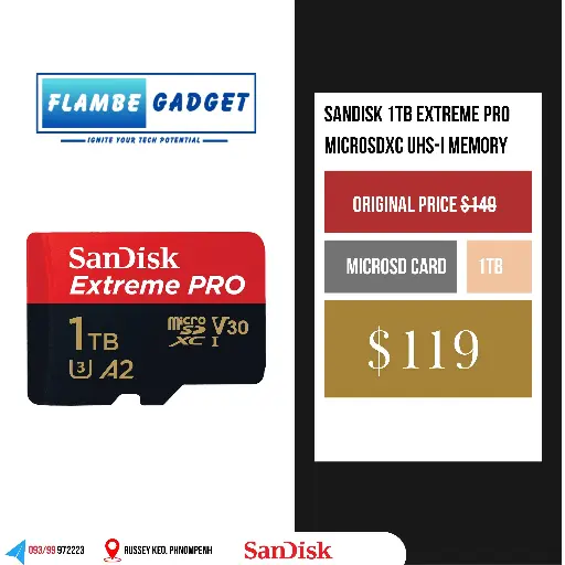 [SD-0012] SanDisk Extreme PRO microSDXC UHS-I with adapter 1TB