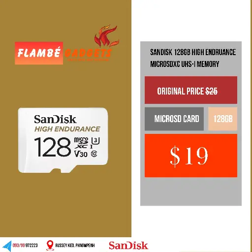 [SD-0014] SanDisk High Endurance microSDXC with Adapter 128GB