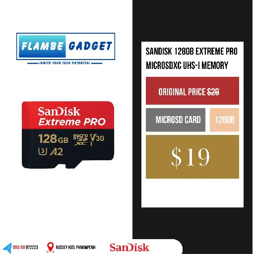 [SD-0022] SanDisk Extreme PRO microSDXC UHS-I with adapter 128GB 